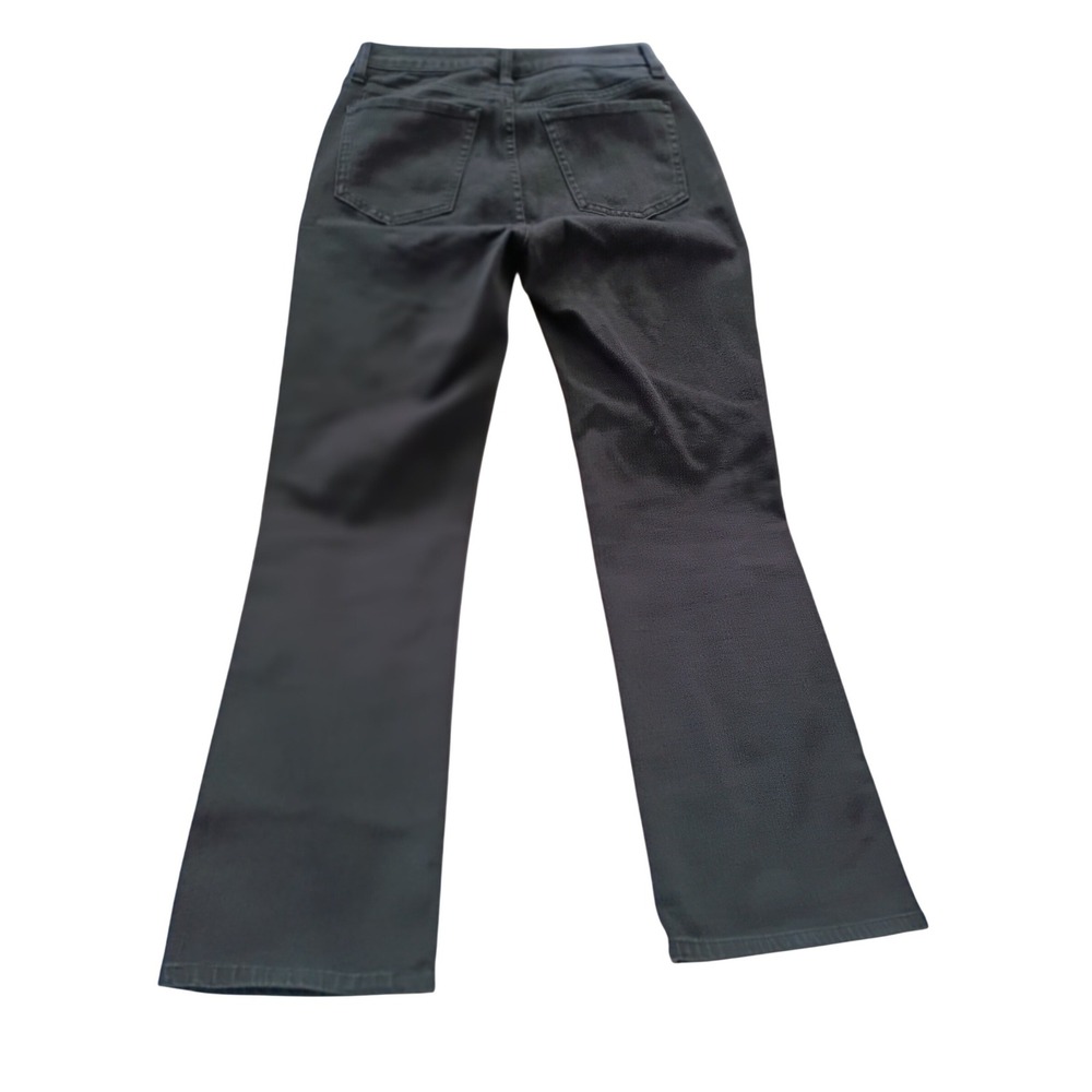 Quince Black High Rise Flare Leg Organic Cotton Blend Jeans Size 27 - Picture 3 of 9